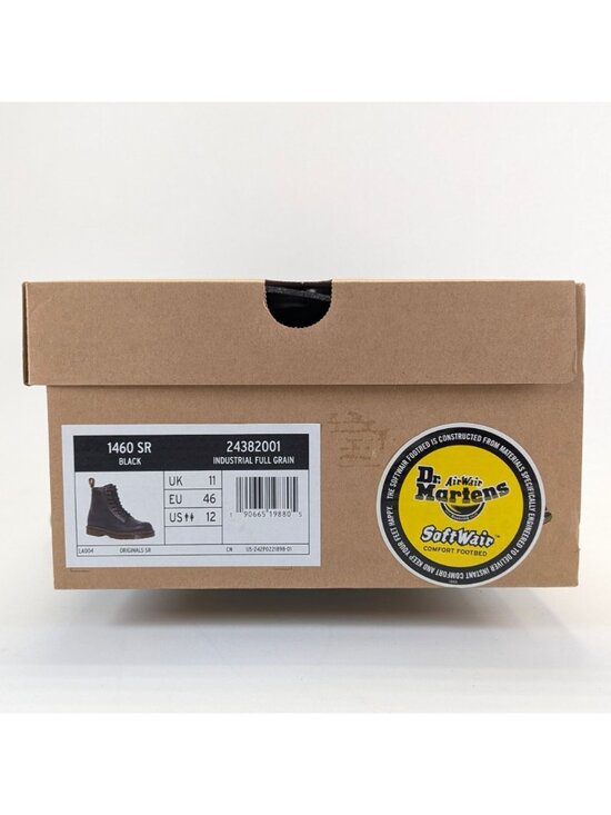 Dr. Doc Martens 1460 SR Mens Sz 12 Black Leather Steel Toe Slip Resistant Boots
